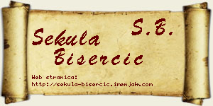 Sekula Biserčić vizit kartica